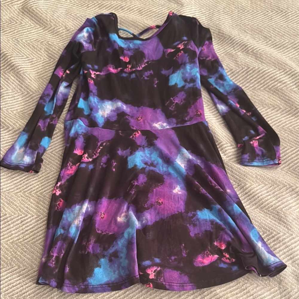 Colorful Tie-Dye Kids Dress